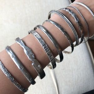 Sterling silver bangle bracelets